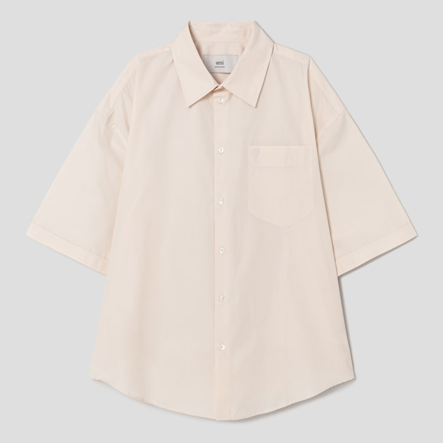 ami Adc Tonal Boxy Fit Sl Shirt – Cream