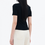 8 seconds Ribbed Panel T-shirt – Black