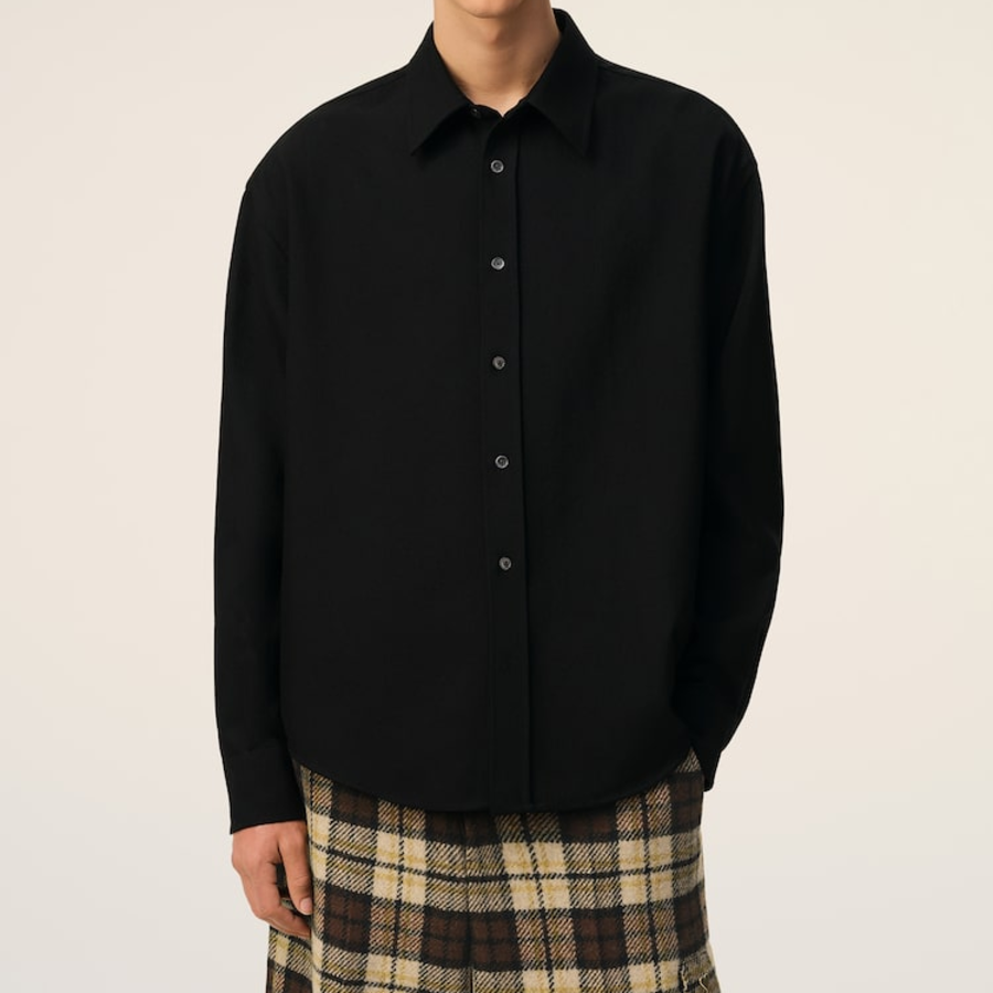 ami Gold Adc Boxy Fit Shirt – Black