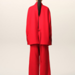 ami Back Slit Oversized Shirt – Coquelicot