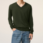 ami Tonal Adc Wool Silk Sweater – Loden