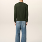 ami Tonal Adc Wool Silk Sweater – Loden
