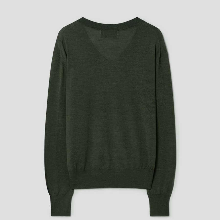 ami Tonal Adc Wool Silk Sweater – Loden