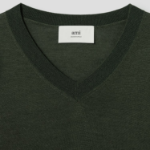 ami Tonal Adc Wool Silk Sweater – Loden