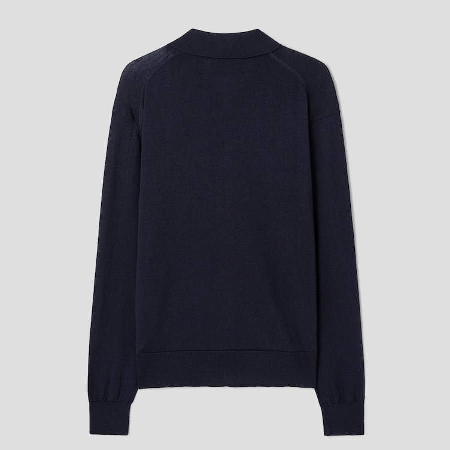 ami Red Adc Polo Cardigan – Night Blue