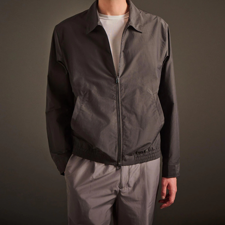 Theory Men Soft Lawn Zip Bluson - Black