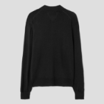 ami Red Adc Polo Cardigan – Wool Gabardine Black
