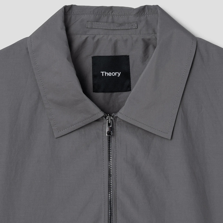 Theory Men Soft Lawn Zip Bluson - Carbon