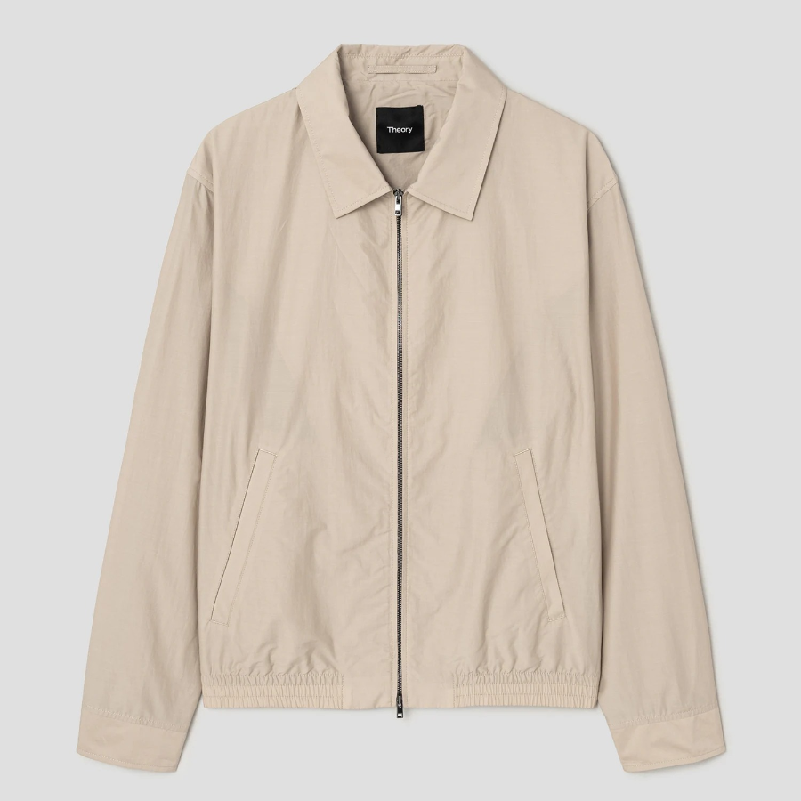 Theory Men Soft Lawn Zip Bluson - Chino