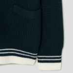 ami (Unisex) Ws Ribbed Cardigan – Vert/Ecru