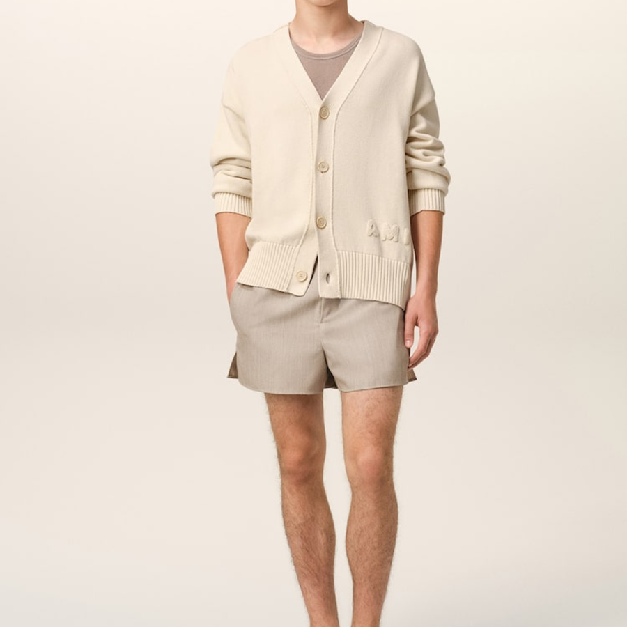 ami Ami Embroidered Cardigan – Cream