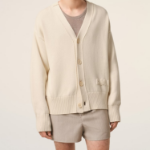 ami Ami Embroidered Cardigan – Cream