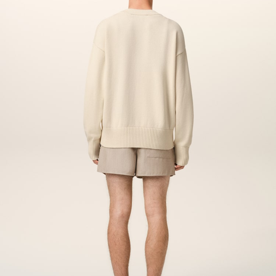 ami Ami Embroidered Cardigan – Cream