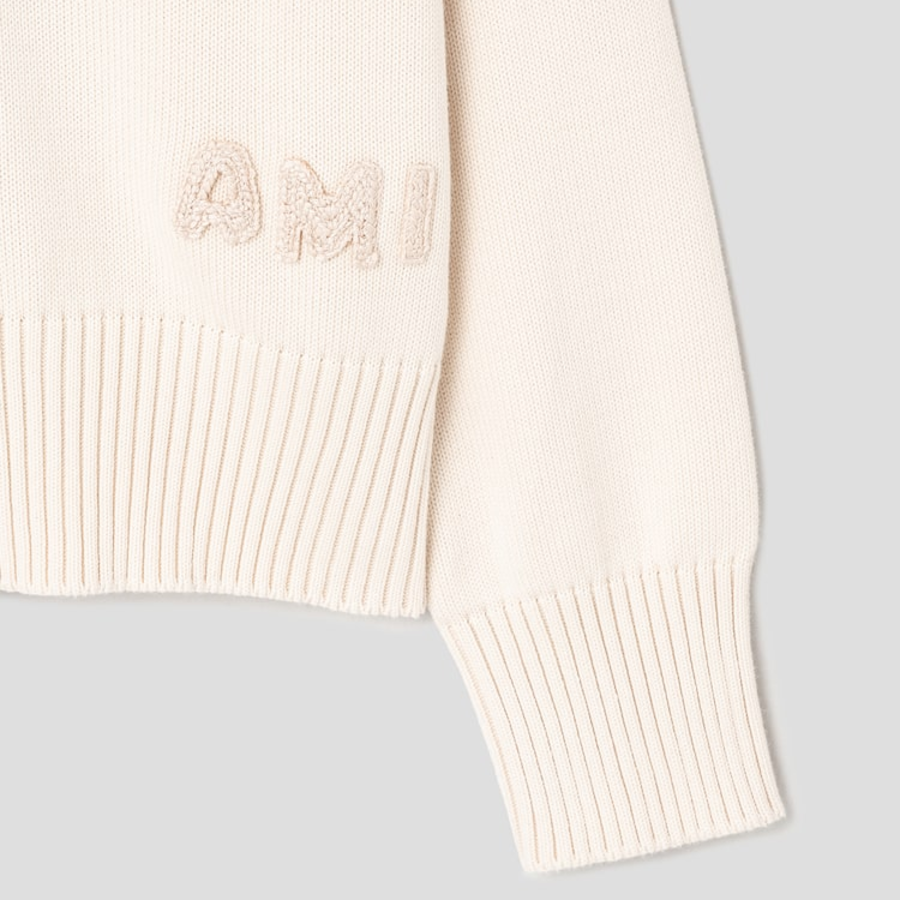ami Ami Embroidered Cardigan – Cream