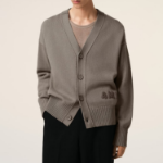 ami Ami Embroidered Cardigan – Ash