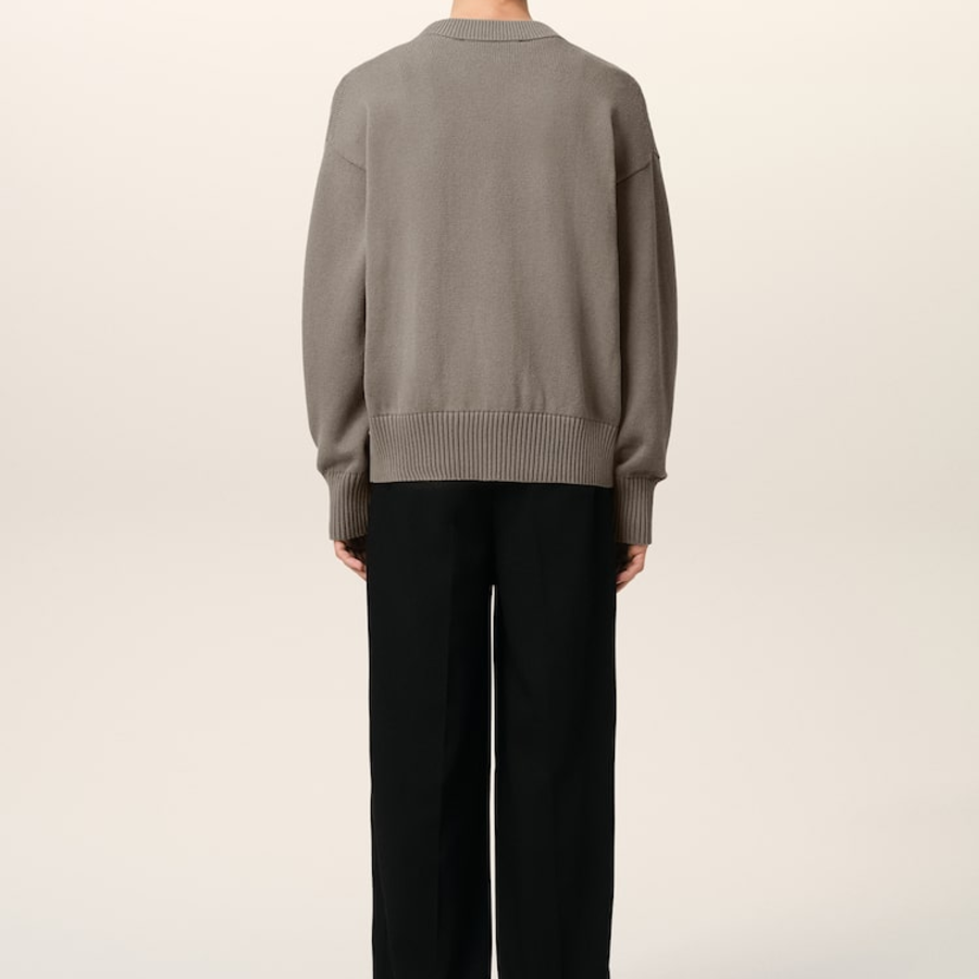 ami Ami Embroidered Cardigan – Ash