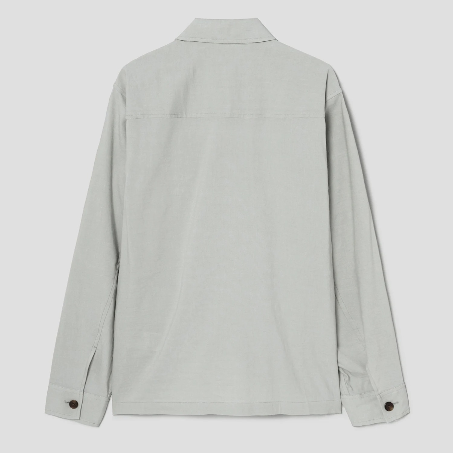 Theory Men Good Crunch Overshirt Jacket - Light Greenstone