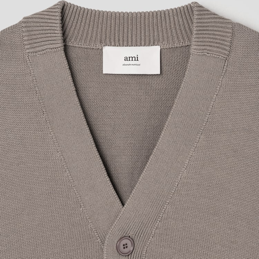 ami Ami Embroidered Cardigan – Ash