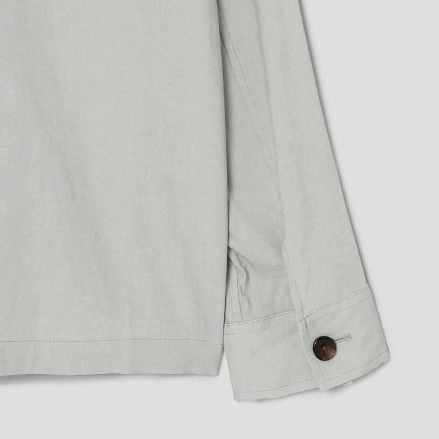 Theory Men Good Crunch Overshirt Jacket - Light Greenstone