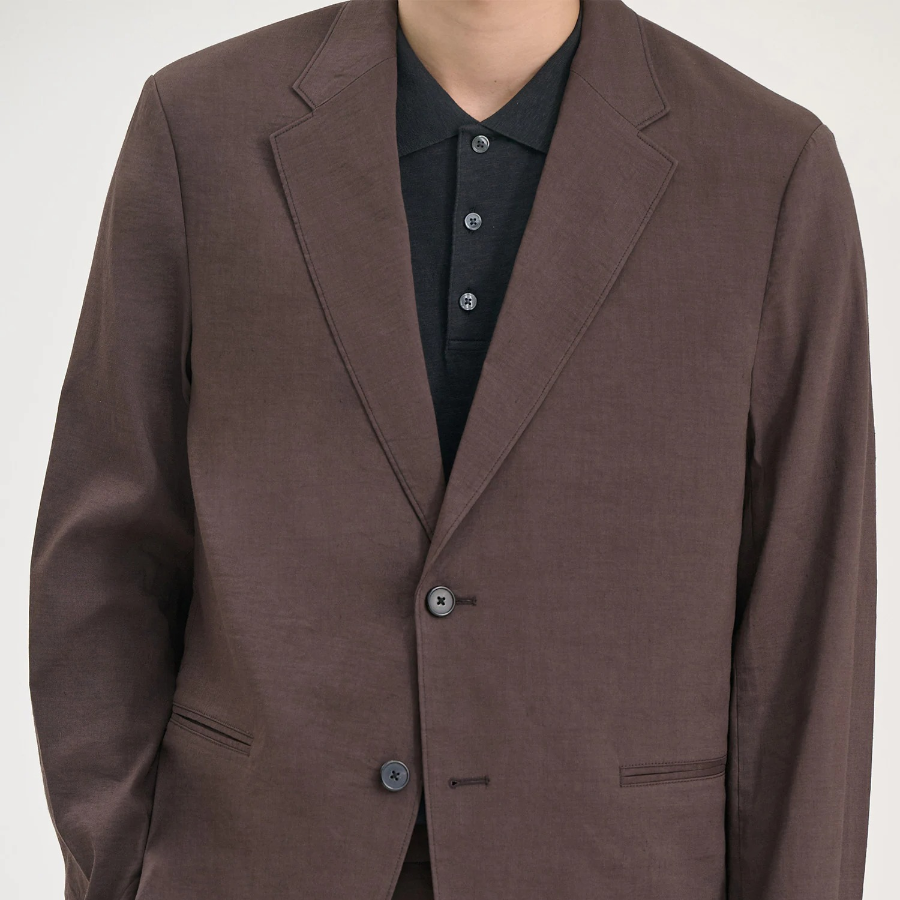 Theory Men Good Crunch Clinton Jacket - Dark Mocha