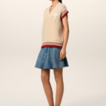 ami Adc Croche Ribbed Vest – Cream