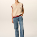 ami Adc Croche Ribbed Vest – Cream