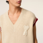 ami Adc Croche Ribbed Vest – Cream