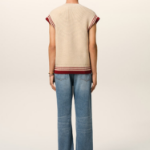 ami Adc Croche Ribbed Vest – Cream