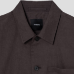 Theory Men Good Crunch Overshirt Jacket - Dark Mocha