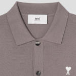 ami Off White Adc Polo Cardigan – Ash