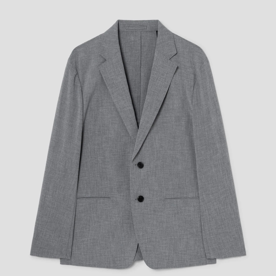 Theory Men Perform Suit Clinton Jacket - Medium Grey Melange