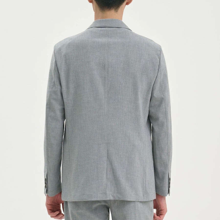 Theory Men Perform Suit Clinton Jacket - Medium Grey Melange