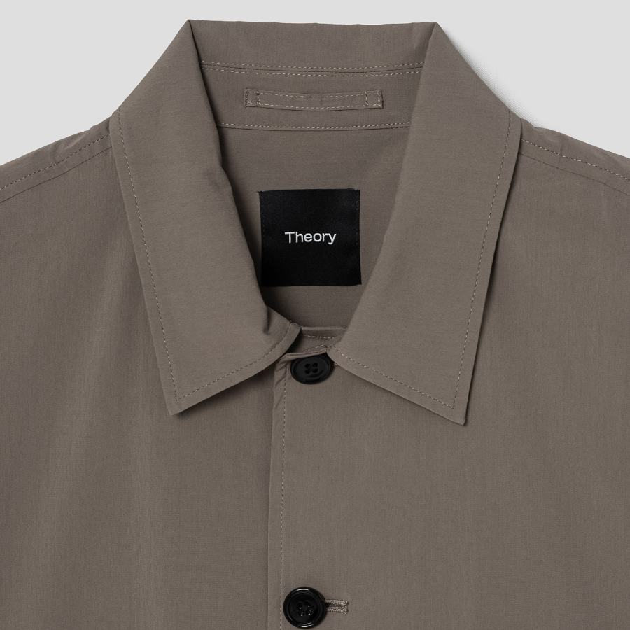 Theory Men Perform Poplin Chore Jacket - Walnut