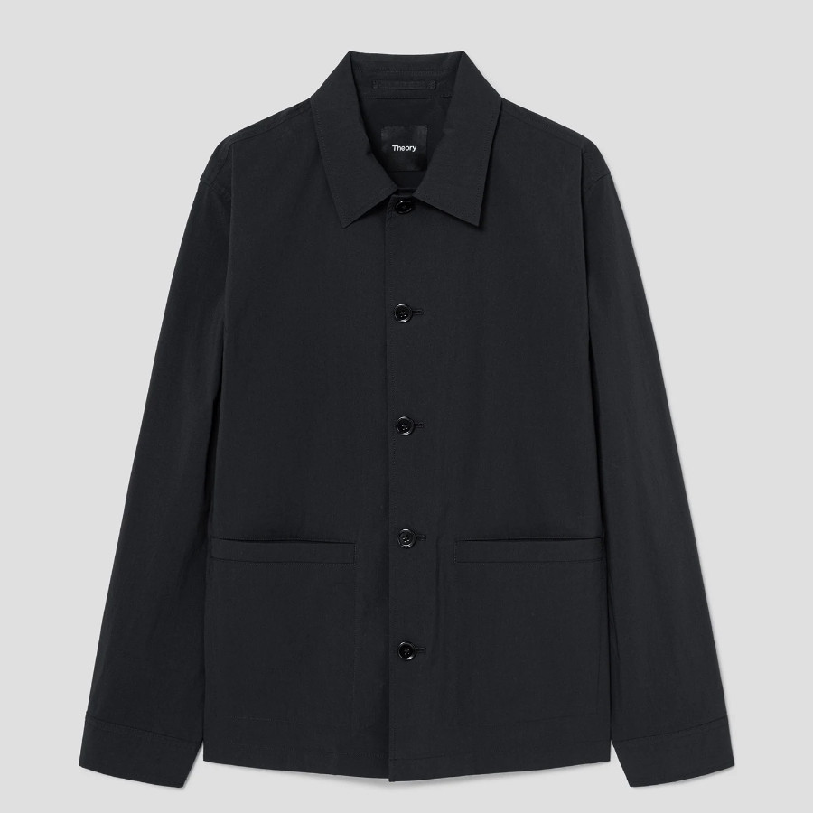 Theory Men Perform Poplin Chore Jacket - Black