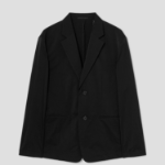 Theory Men Nylon Texture Boxy Blazer Jacket - Black