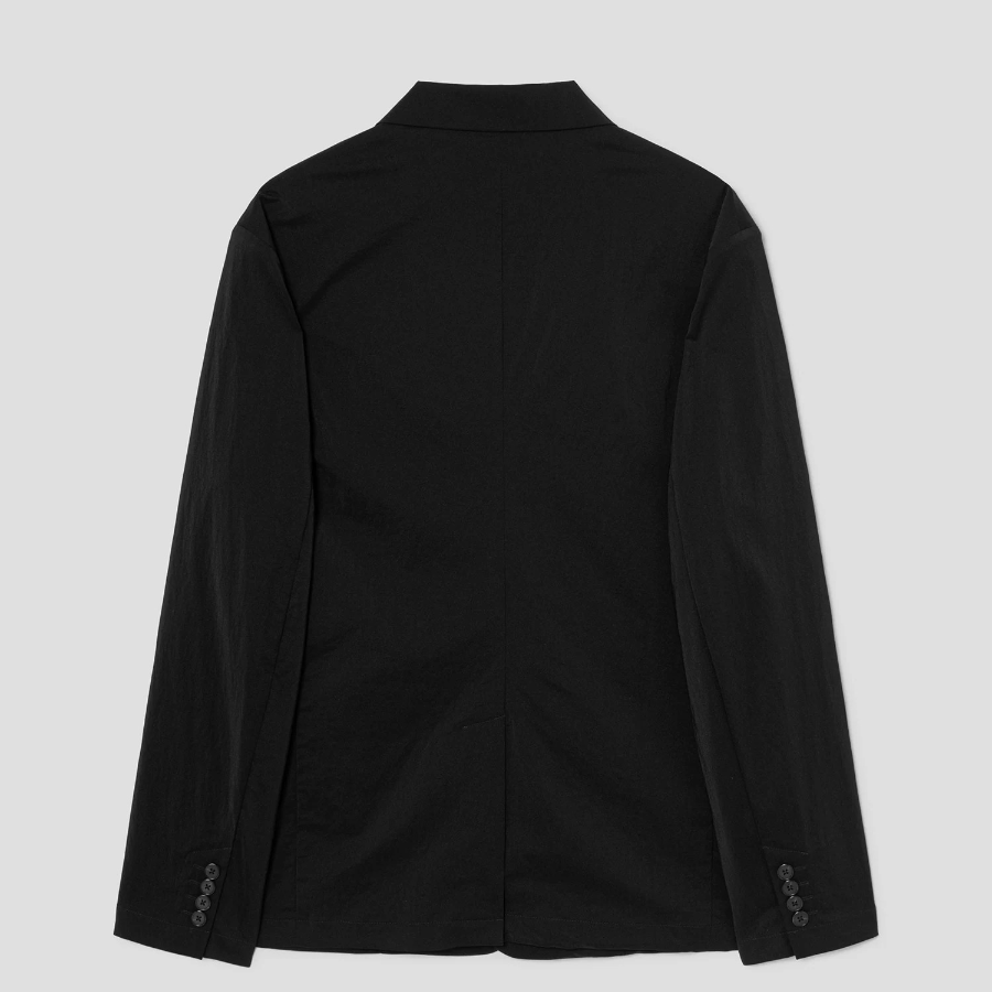 Theory Men Nylon Texture Boxy Blazer Jacket - Black