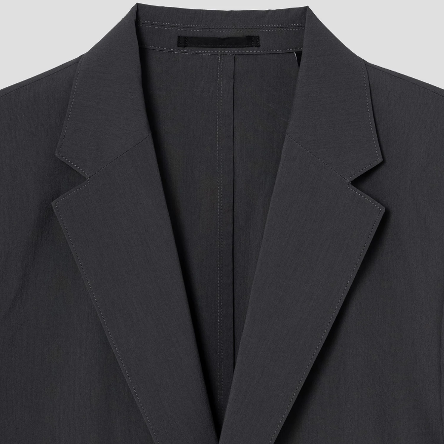 Theory Men Perform Poplin Clinton Jacket - Dark Grey