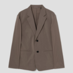 Theory Men Nylon Texture Boxy Blazer Jacket - Walnut