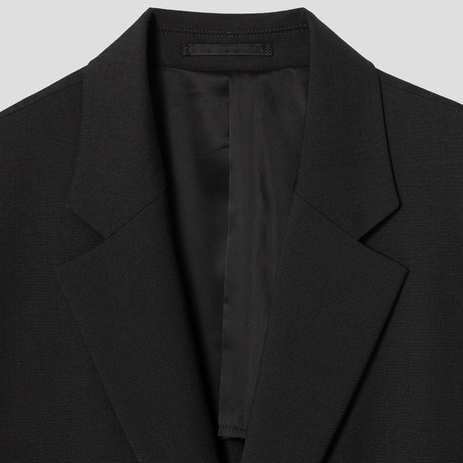 Theory Men Motion Wool Boxy Blazer Jacket - Black