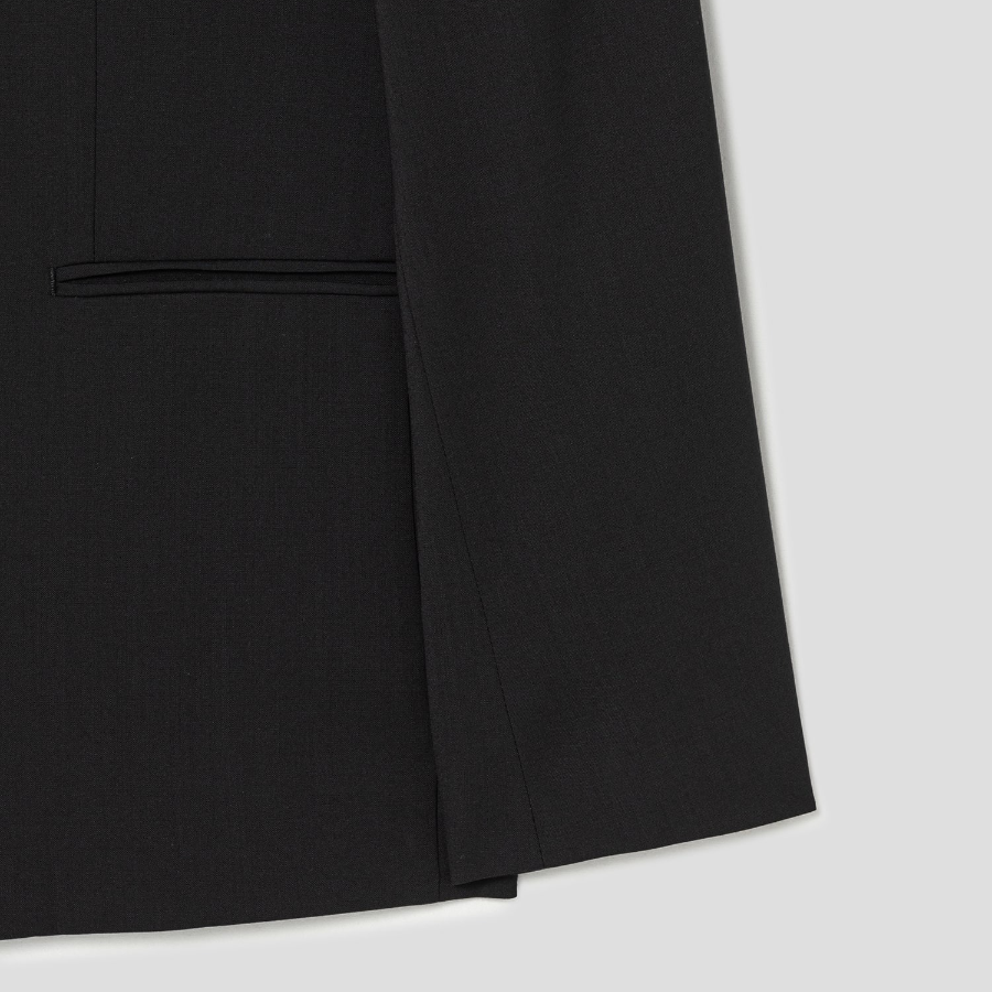 Theory Men Motion Wool Boxy Blazer Jacket - Black