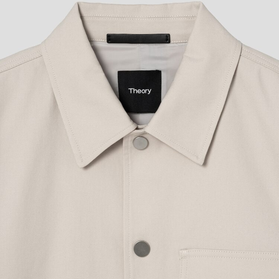 Theory Men Canvas Stretch Utility Coat - Sand
