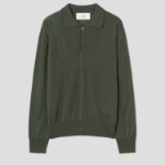 ami Tonal Adc Wool Silk Polo – Loden