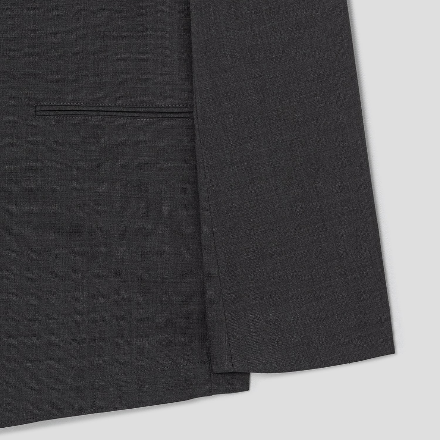 Theory Men Motion Wool Clinton Jacket - Charcoal Melange