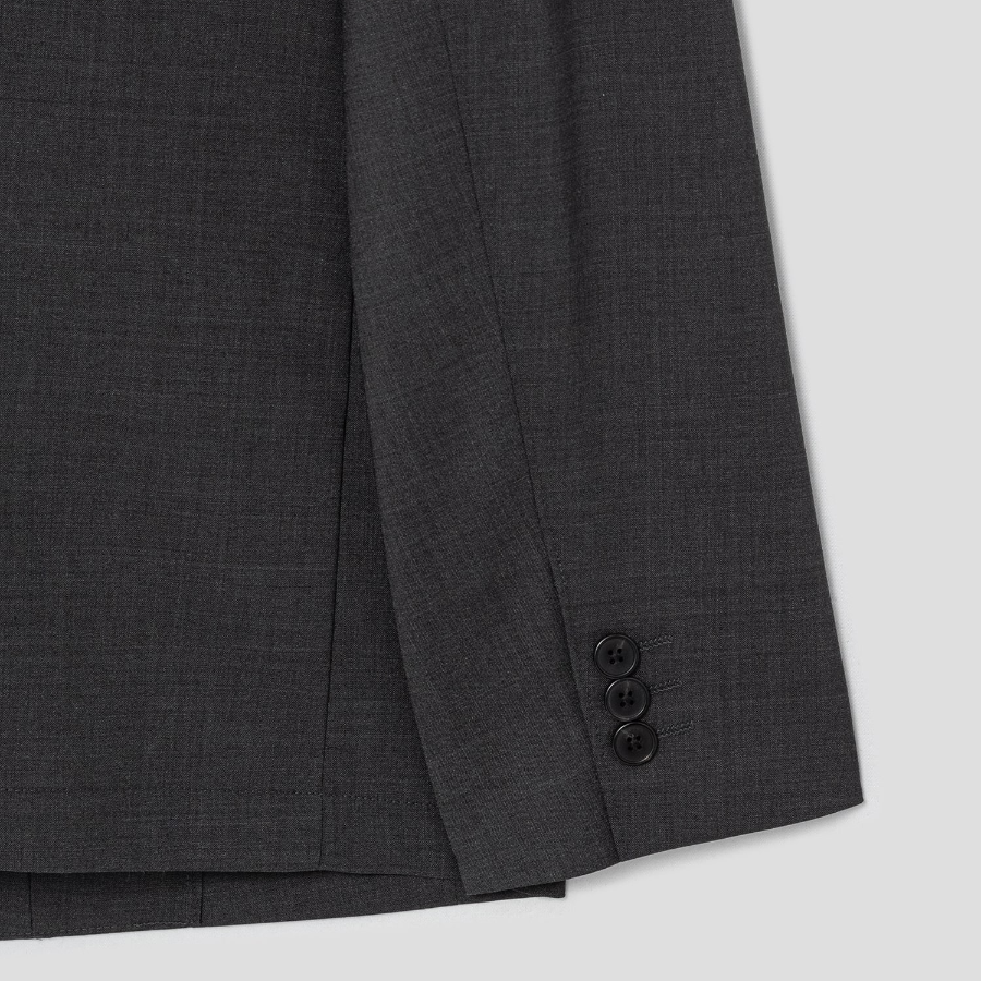 Theory Men Motion Wool Clinton Jacket - Charcoal Melange