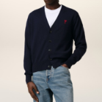 ami Red Adc Cardigan – Night Blue