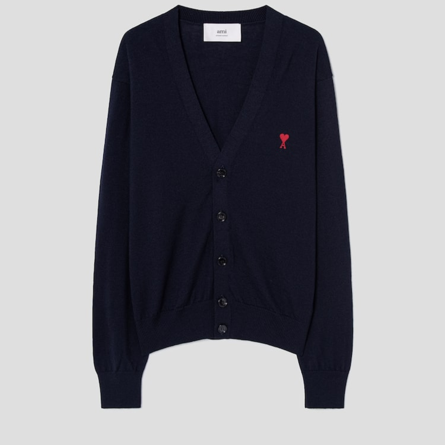 ami Red Adc Cardigan – Night Blue