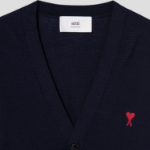 ami Red Adc Cardigan – Night Blue
