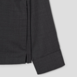 Theory Men Motion Wool Zip Overshirt Jacket - Charcoal Melange