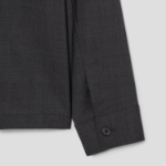 Theory Men Motion Wool Zip Overshirt Jacket - Charcoal Melange