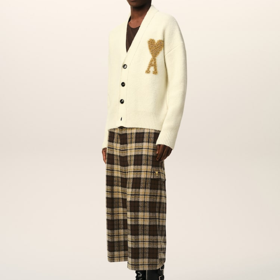 ami Gold Adc Cardigan – Off-White